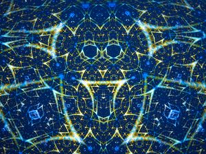 Preview wallpaper fractal, lines, glow, pattern, abstraction, blue
