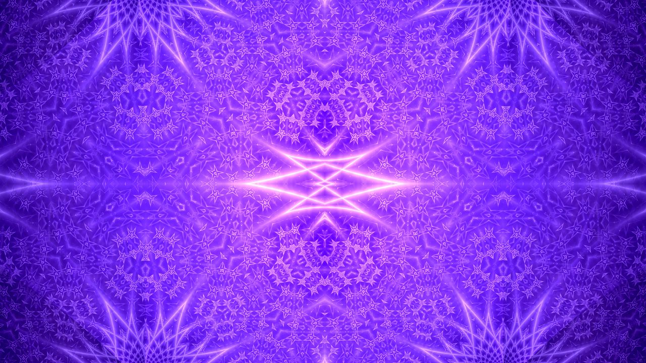 Wallpaper fractal, lines, glow, abstraction, purple