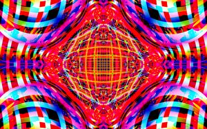 Preview wallpaper fractal, lines, kaleidoscope, colorful, abstraction