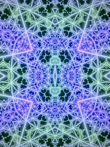 Preview wallpaper fractal, lines, neon, blue, green, abstraction