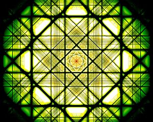 Preview wallpaper fractal, lines, pattern, abstraction, green