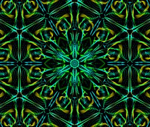 Preview wallpaper fractal, lines, pattern, green, abstraction