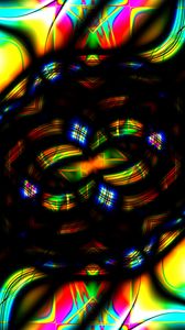 Preview wallpaper fractal, lines, pattern, abstraction, colorful, black