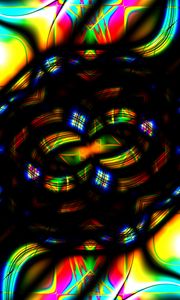 Preview wallpaper fractal, lines, pattern, abstraction, colorful, black