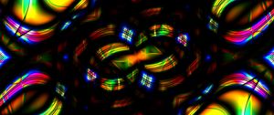 Preview wallpaper fractal, lines, pattern, abstraction, colorful, black