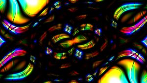 Preview wallpaper fractal, lines, pattern, abstraction, colorful, black