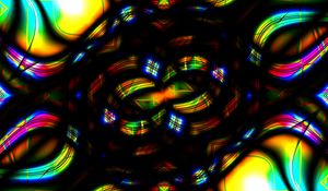 Preview wallpaper fractal, lines, pattern, abstraction, colorful, black