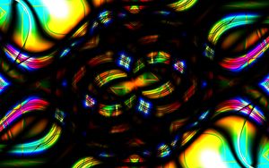 Preview wallpaper fractal, lines, pattern, abstraction, colorful, black