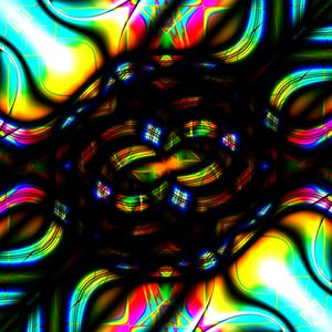 Preview wallpaper fractal, lines, pattern, abstraction, colorful, black