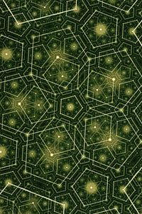Preview wallpaper fractal, lines, shapes, abstraction, green