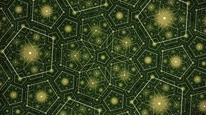 Preview wallpaper fractal, lines, shapes, abstraction, green