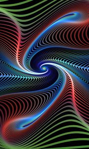 Preview wallpaper fractal, lines, swirling, colorful, vortex