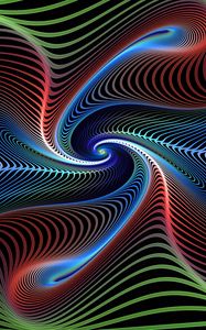 Preview wallpaper fractal, lines, swirling, colorful, vortex