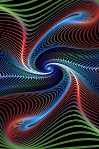 Preview wallpaper fractal, lines, swirling, colorful, vortex