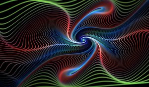 Preview wallpaper fractal, lines, swirling, colorful, vortex