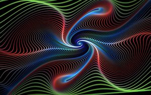 Preview wallpaper fractal, lines, swirling, colorful, vortex