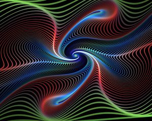 Preview wallpaper fractal, lines, swirling, colorful, vortex