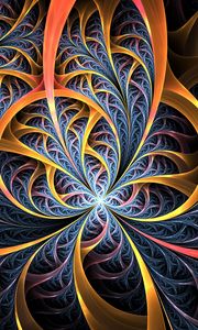 Preview wallpaper fractal, lines, tangled, colorful, abstraction