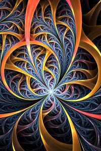 Preview wallpaper fractal, lines, tangled, colorful, abstraction