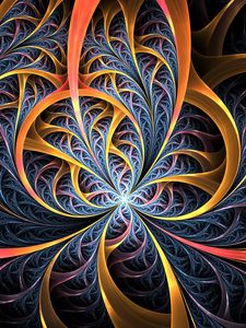 Preview wallpaper fractal, lines, tangled, colorful, abstraction