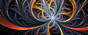 Preview wallpaper fractal, lines, tangled, colorful, abstraction