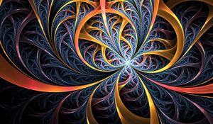 Preview wallpaper fractal, lines, tangled, colorful, abstraction
