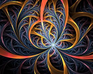 Preview wallpaper fractal, lines, tangled, colorful, abstraction
