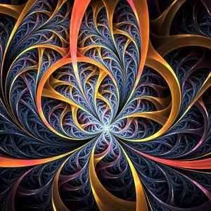 Preview wallpaper fractal, lines, tangled, colorful, abstraction