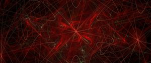 Preview wallpaper fractal, lines, tangled, abstraction, red