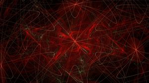 Preview wallpaper fractal, lines, tangled, abstraction, red