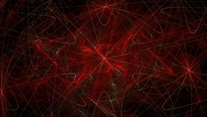 Preview wallpaper fractal, lines, tangled, abstraction, red