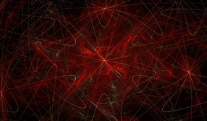 Preview wallpaper fractal, lines, tangled, abstraction, red