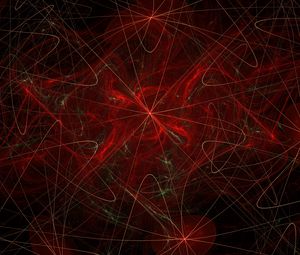 Preview wallpaper fractal, lines, tangled, abstraction, red