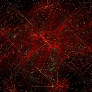 Preview wallpaper fractal, lines, tangled, abstraction, red