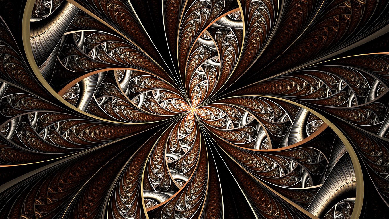 Download wallpaper 1366x768 fractal, lines, twisted, winding ...