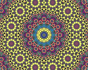 Preview wallpaper fractal, mandala, abstraction, bright