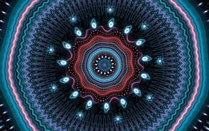 Preview wallpaper fractal, mandala, circles, abstract