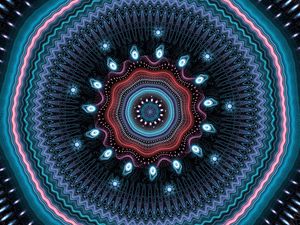 Preview wallpaper fractal, mandala, circles, abstract