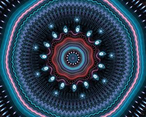 Preview wallpaper fractal, mandala, circles, abstract