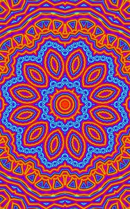 Preview wallpaper fractal, mandala, kaleidoscope, abstraction, bright