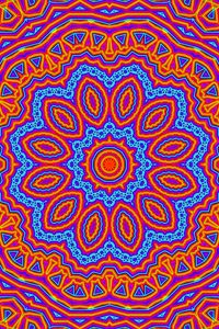 Preview wallpaper fractal, mandala, kaleidoscope, abstraction, bright