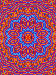 Preview wallpaper fractal, mandala, kaleidoscope, abstraction, bright