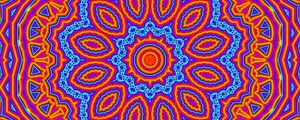 Preview wallpaper fractal, mandala, kaleidoscope, abstraction, bright