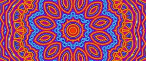 Preview wallpaper fractal, mandala, kaleidoscope, abstraction, bright