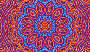 Preview wallpaper fractal, mandala, kaleidoscope, abstraction, bright