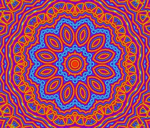 Preview wallpaper fractal, mandala, kaleidoscope, abstraction, bright