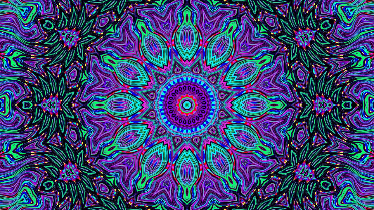 Wallpaper fractal, mandala, kaleidoscope, abstraction, background