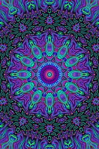 Preview wallpaper fractal, mandala, kaleidoscope, abstraction, background