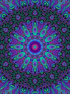 Preview wallpaper fractal, mandala, kaleidoscope, abstraction, background