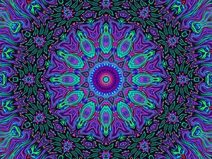 Preview wallpaper fractal, mandala, kaleidoscope, abstraction, background